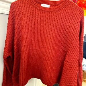 Cropped dark orange sweater